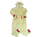 Disney Winnie the Pooh Union Suit Hooded Zip Up Pajama Sleepwear Plus Size 3X Photo 1
