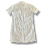 Banana Republic White Cotton Poplin Shirt Dress Women’s L Midi Button Front Photo 7