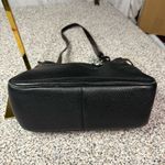 Brighton Lydia Black/Brown Leather Shoulder Bag w/ Faux Croc Accents Photo 1