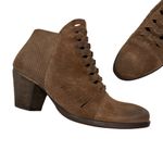 Free People  Loveland Ankle Boot Size 39 US 9 Brown Suede Snake Embossed Boho Photo 10