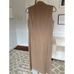 Melissa Harper Sleeveless Button Front Midi Dress Spring Minimalist Art Easter Brown Size 6 Photo 2