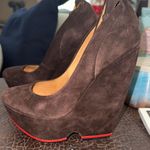 L.A.M.B. Dark Brown Platform Wedges Photo 0
