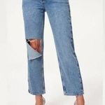Good American  '90s Duster Straight Leg Jeans In Blue950 6/28 NWT Photo 0
