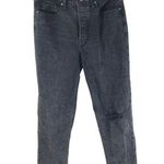 Old Navy Womens Jeans Sky Hi Straight Slim Pocket Distressed Button Fly Black 4P Photo 0