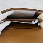 Michael Kors Fulton Acorn Brown Leather Large Gusset Carryall Continental Wallet Photo 5