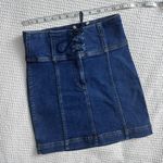 Free People Femme Corset Denim Jean Skirt Photo 1