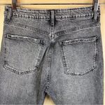 ZARA ‎ Dark Wash High Rise Black Denim Straight Leg Jean Size 8 Casual Streetwear Photo 5