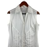 Sleeveless Fair Indigo White Button Photo 2