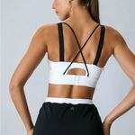 Berlook White Contrast Strap Sports Bra Photo 3