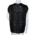 Calvin Klein  Shirt Women Large Black Allover Sequin Party Cocktail Holiday Party Photo 3