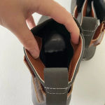 NEW | Women’s ankle Velcro strap fashion boots — size 10.5 Gray Photo 6