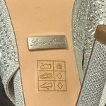 Lauren Lorraine Rachel Silver Shimmer Pointed Toe Embellished Slingback Pumps Photo 5