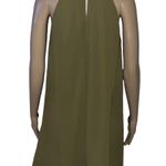 Soprano Olive Sleeveless Pleated Mini Dress Photo 3