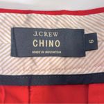 J.Crew  Red Chino Shorts Size 6 Photo 2