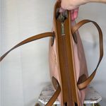 Michael Kors Pink and Brown Tote Bag with Leather Accents Photo 5