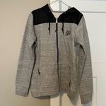 Antigua Gray and Black Fitted Zippered Hoodie - Billings Mustangs Photo 0