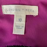 London Times Multicolor Cap Sleeve Above the Knee Dress Keyhole Back Size 10 Photo 9