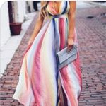 NWT Pastel Watercolor Maxi Dress White Photo 2