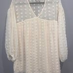 Entro Cream Swiss Dot Dress Photo 0