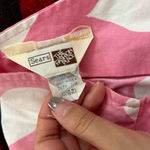 Vintage 80s Sears pink abstract puffy dress S Photo 3