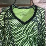 Nike  pro fitted long sleeve shirt geographic print green black and gray small​​ Photo 1