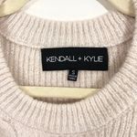 Kendall + Kylie New Asymmetric Cable Knit Sweater Crewneck Pullover Ivory Photo 14