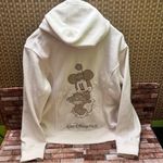 Disney Walt World Minnie Mouse Cream Zip-Up Hoodie with Embroidery Photo 3