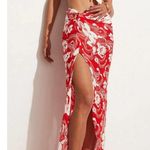 Faithfull the Brand Lulu Maxi Skirt Camara Floral Print Red, size 6 Photo 1
