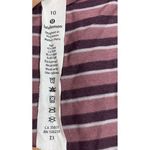Lululemon  Womens Tee‎ V-Neck Maroon Strips Size  10 Short Sleeve T-Shirt Photo 1