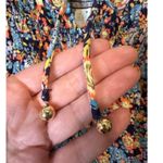 Free People  NWT Show Me Love Navy Floral Puff Sleeve Romper Sz Small Linen Blend Photo 6