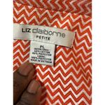 Liz Claiborne  Blazer Sz PL Orange White Chevron Jacket Fully Lined Office READ Photo 2