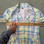 Vintage 80s Pastel Blue Yellow Plaid Blazer Separates by Donkenny Size 12 Photo 8