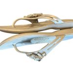 OKA b. Silver flip flip comfort Sandals with Crystal Embellishments shoes M/L Size 8.5 Photo 1