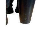 Saks 5th Avenue Saks Fifth Ave Black Leather Caged Lace up Block Chunky Heel Pumps Women Sz 7.5 Photo 6