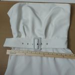 Boohoo Bandeau Woven Belted Midi Ivory Sheath Dress 6 Party Coquette Girl NEW Photo 5