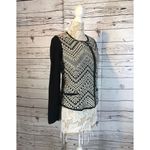 Lucky Brand Moto Aztec jacket / sweater black & white size large Photo 5