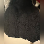 NWT Winter black cable knit Beanie Hat Scarf Set Photo 9