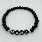Mama Natural Stone beaded Bracelet Black Photo 3