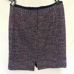 Talbots Tweed Pencil Skirt Size 14P Blue Red Business Straight Slit Knee Length Photo 3