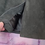 BLANK NYC  SAGE GREEN GRAY 100% SUEDE LEATHER ZIPPER BACK MINI SKIRT WOMENS 25 Photo 2