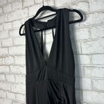 Lulus  Dress Tenth Avenue Ruched Halter Neck Gown Formal Maxi Strappy Black M Photo 9