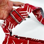 MARANDA LEE Red‎ White Printed Tote Bag Diaper Bag Carry All Canvas Over Sized Red Photo 2