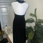 Y2k gems Vintage Y2K Asymmetrical Hi Lo Black Halter Cocktail Dress S Photo 3