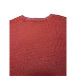 ZARA Womens Red Orange Textured Knit Sweater with Metallic Thread Size M Photo 7