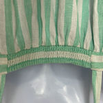 Stoney Clover Lane Stoney Clover XL Green White Stripe Tie Straps Linen Blend Babydoll Crop Top NEW Photo 4