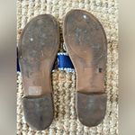 SUNSET’S SWEET TEA SANDALS PALM BEACH BLACK AND WHITE LEATHER SANDALS SIZE 9 Silver Photo 4