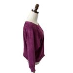 Suzie Kondi The Samos Burgundy Velour‎ Velvet Sweatshirt Pullover Athleisure Med Red Photo 3