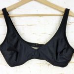 Aerie Scoop Bikini Top Women L Black V-Neck UPF 50 Swim Bralette Not Padded NWT Photo 0