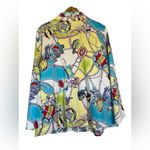 George Simonton Womens Jacket Large Nautical Bahamas Vacation Beach Travel Maps Blue Photo 4