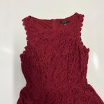 City Studio Sleeveless Lace Overlay Mini Dress in Deep Red Size undefined Photo 5